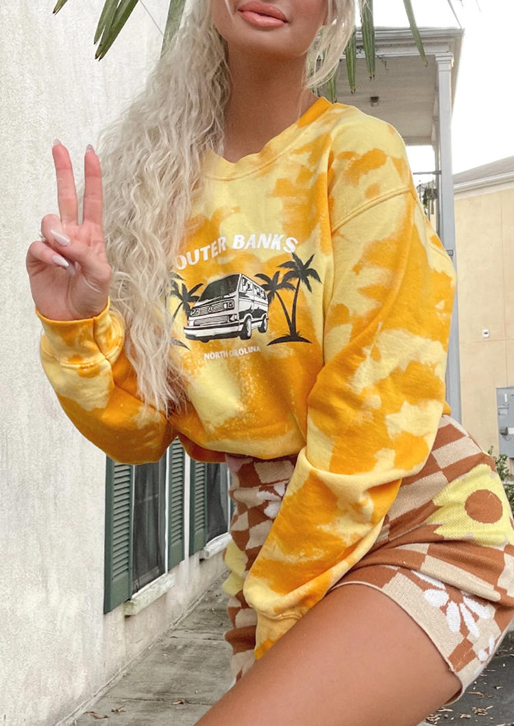 

Sweatshirts Outer Banks Tie Dye Pullover Sweatshirt in Yellow. Size: ,M,L,XL