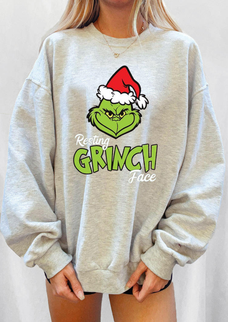 

Sweatshirts Resting Cartoon Face Sweatshirt in Gray. Size: M,,XL