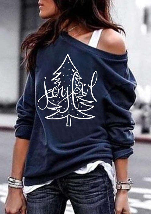 

Sweatshirts Tree Joyful Long Sleeve Sweatshirt - Navy Blue in Blue. Size