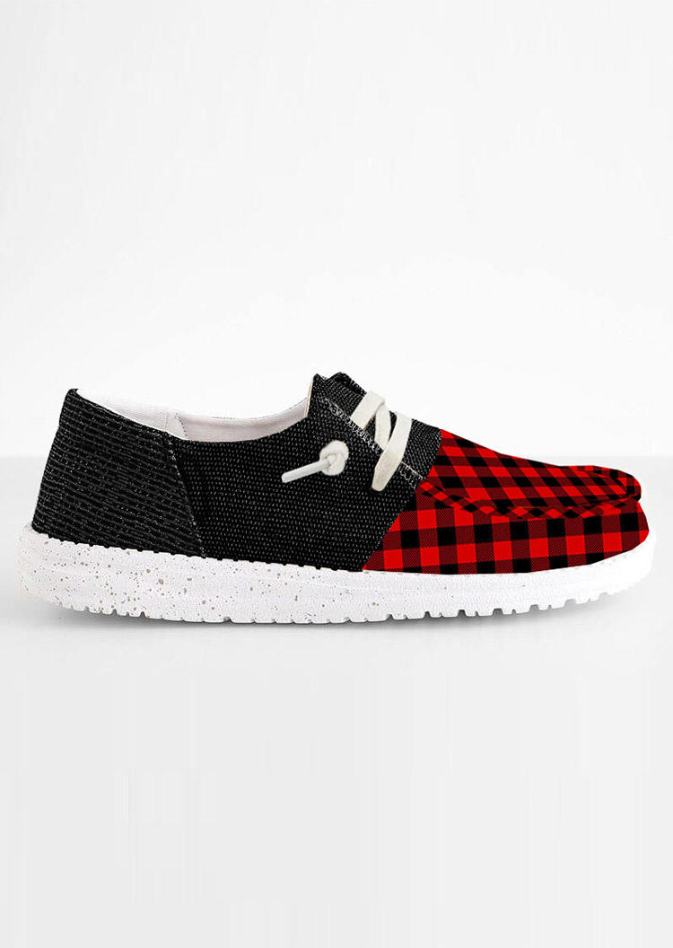 

Sneakers Buffalo Plaid Lace Up Sneakers in Black. Size: ,38,39,41