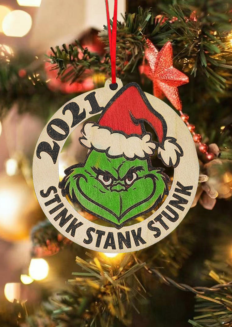 

Christmas Decoration Christmas 2021 Stink Stank Stunk Cartoon Hanging Ornament in Multicolor. Size