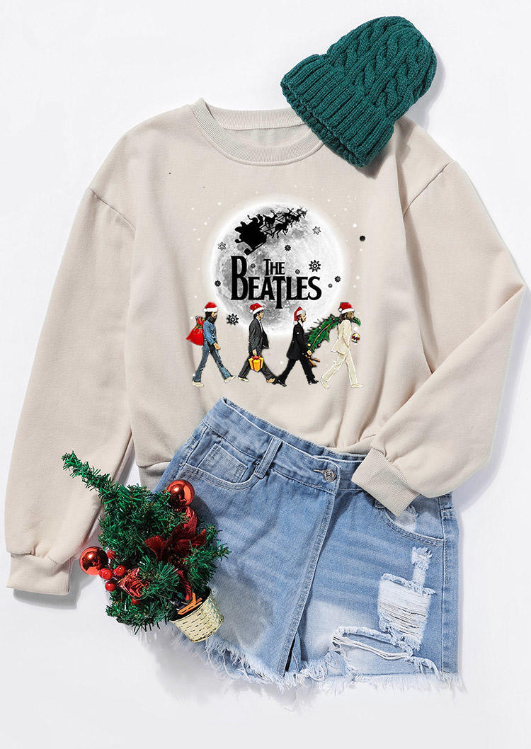

Sweatshirts Christmas The Beatles Pullover Sweatshirt in Apricot. Size: ,M,L,XL