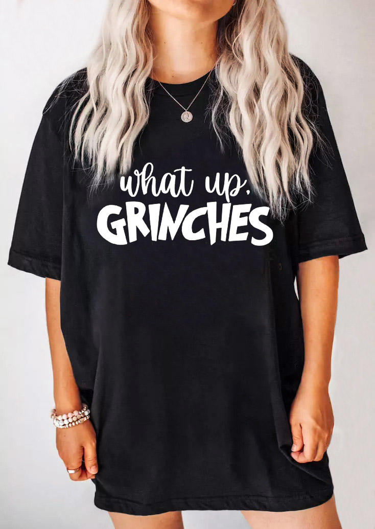 

T-shirts Tees What Up O-Neck T-Shirt Tee in Black. Size: ,M,L,XL