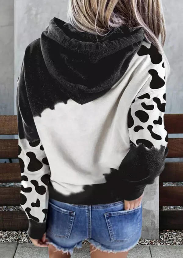Hoodies I'm So Freaking Cold Cow Leopard Hoodie in Black. Size: M,L