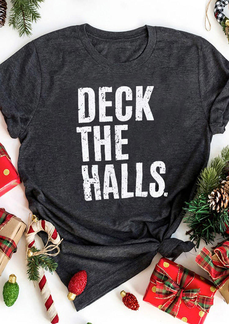

T-shirts Tees Deck The Halls T-Shirt Tee in Dark Grey. Size: ,M,L,XL