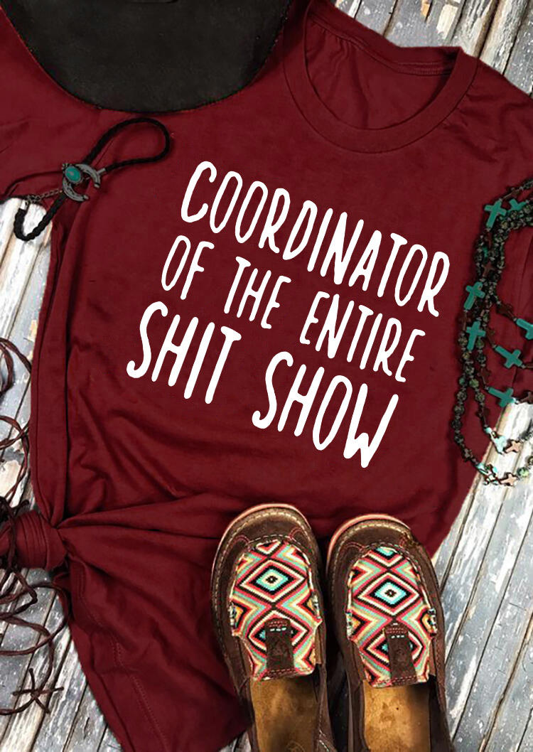 

T-shirts Tees Condinator Of The Entire Sh!t Show T-Shirt Tee in Burgundy. Size