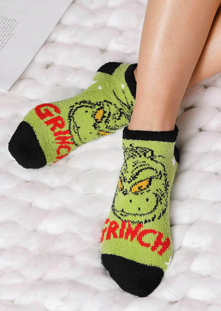

Crew Socks Christmas Cartoon Star Crew Socks in Green,Cyan. Size