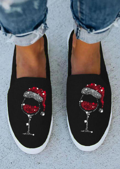 

Sneakers Christmas Hat Wine Glass Sneakers in Black. Size: ,38,39,40,41