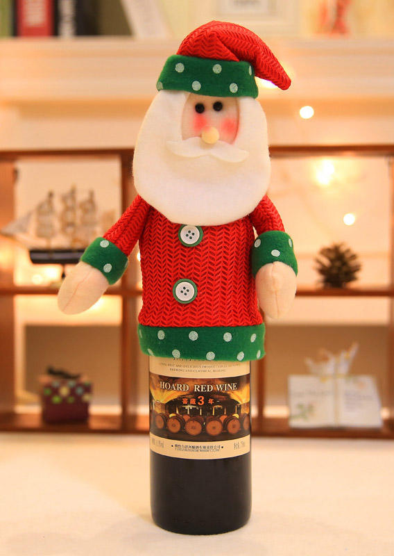 

Christmas Decoration Christmas Santa Claus Reindeer Snowman Wine Bottle Cover in Pattern1,Pattern2,Pattern3. Size