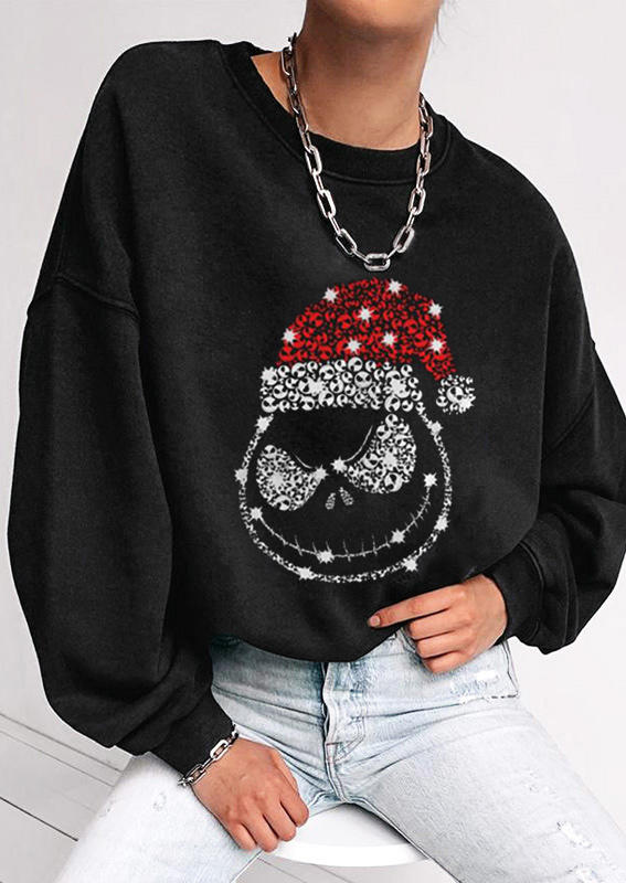 

Sweatshirts Christmas Hat Horror Sweatshirt in Black. Size: ,M,L,XL