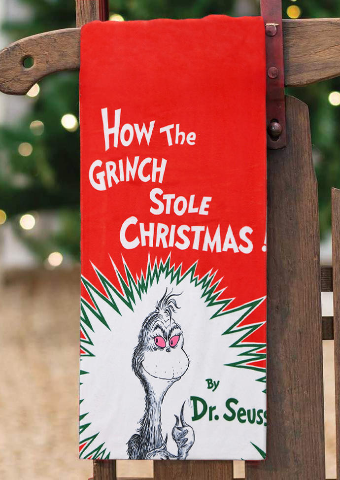 

Christmas Cartoon Soft Towel in Green. Size