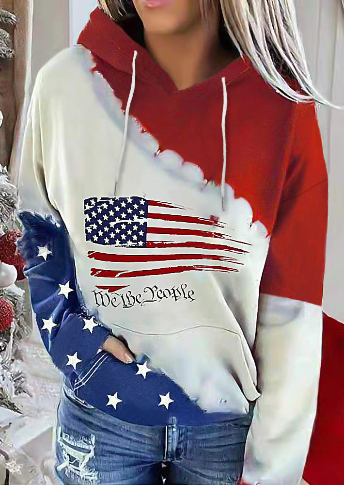

Hoodies We The People Star Kangaroo Pocket Hoodie in Multicolor. Size