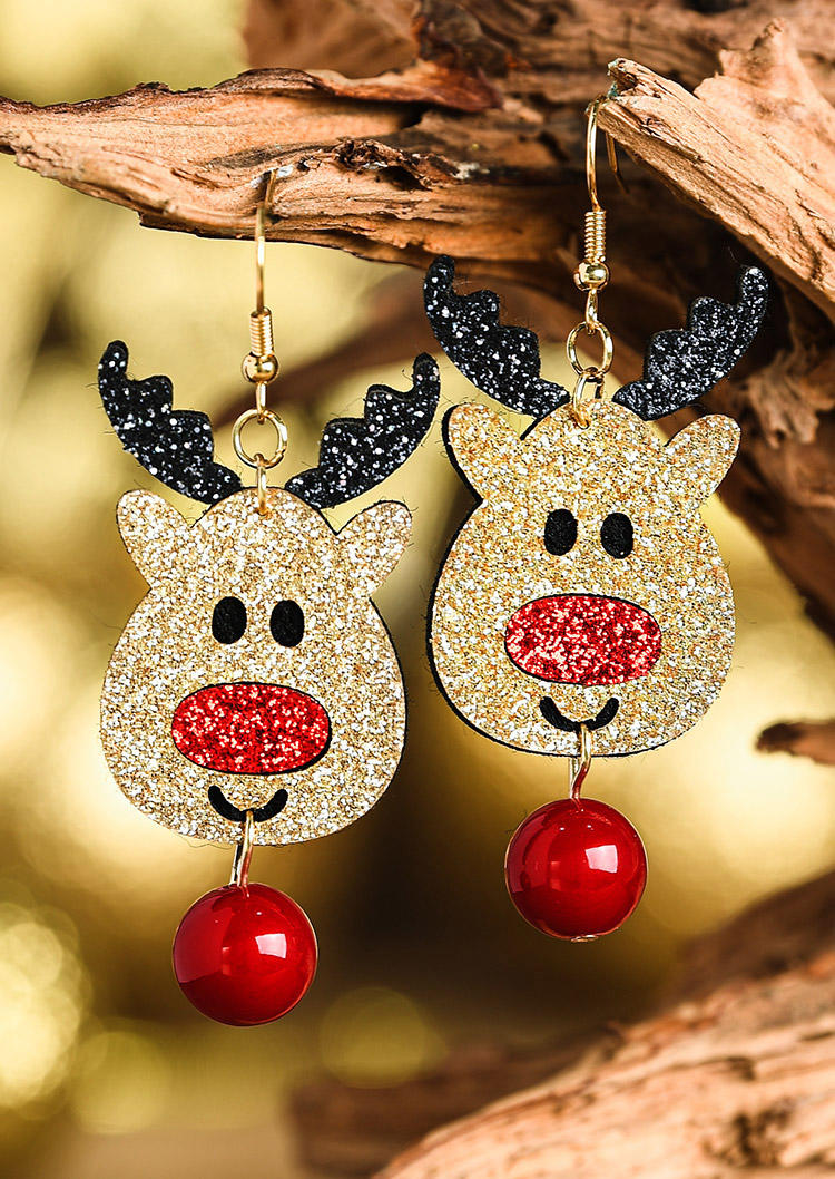 

Earrings Christmas Tree Santa Claus Reindeer Sequined Earrings in Pattern2. Size