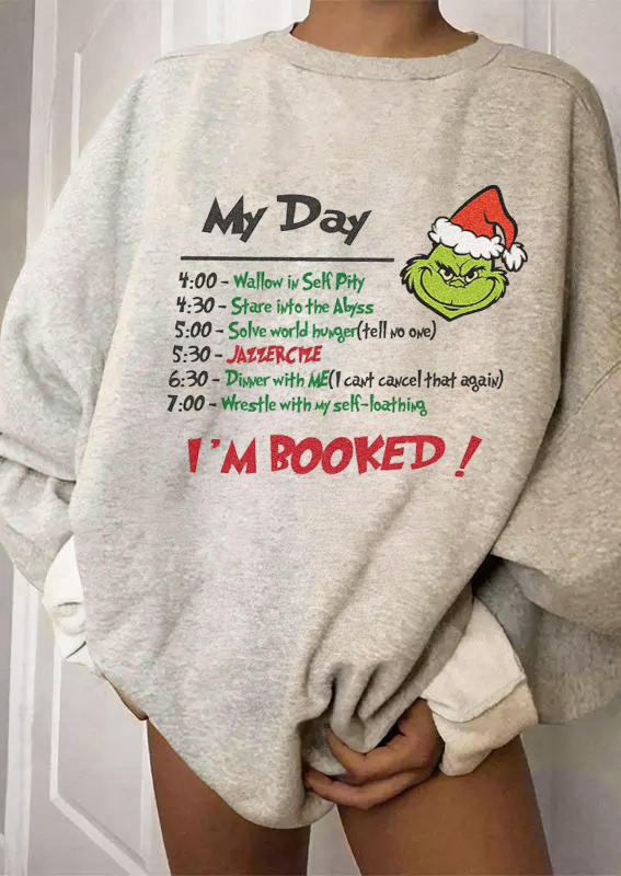 

Sweatshirts My Day Cartoon Graphic Sweatshirt in Gray. Size