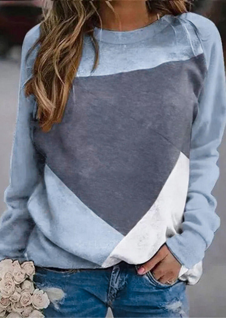 

Sweatshirts Color Block Long Sleeve Sweatshirt in Gray. Size: ,M,L,XL