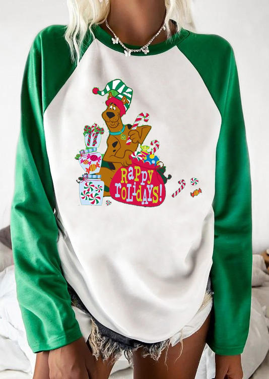 

Blouses Christmas Rappy Rolidays Long Sleeve Blouse in Green. Size: ,M,L,XL