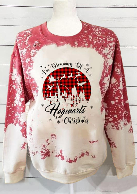 

Sweatshirts I'm Dreaming Of A Hogwarts Christmas Plaid Sweatshirt in Red. Size: ,M,L,XL