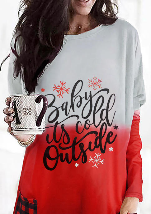

Mini Dresses Christmas Baby It's Cold Outside Gradient Plaid Mini Dress in Red. Size: ,XL