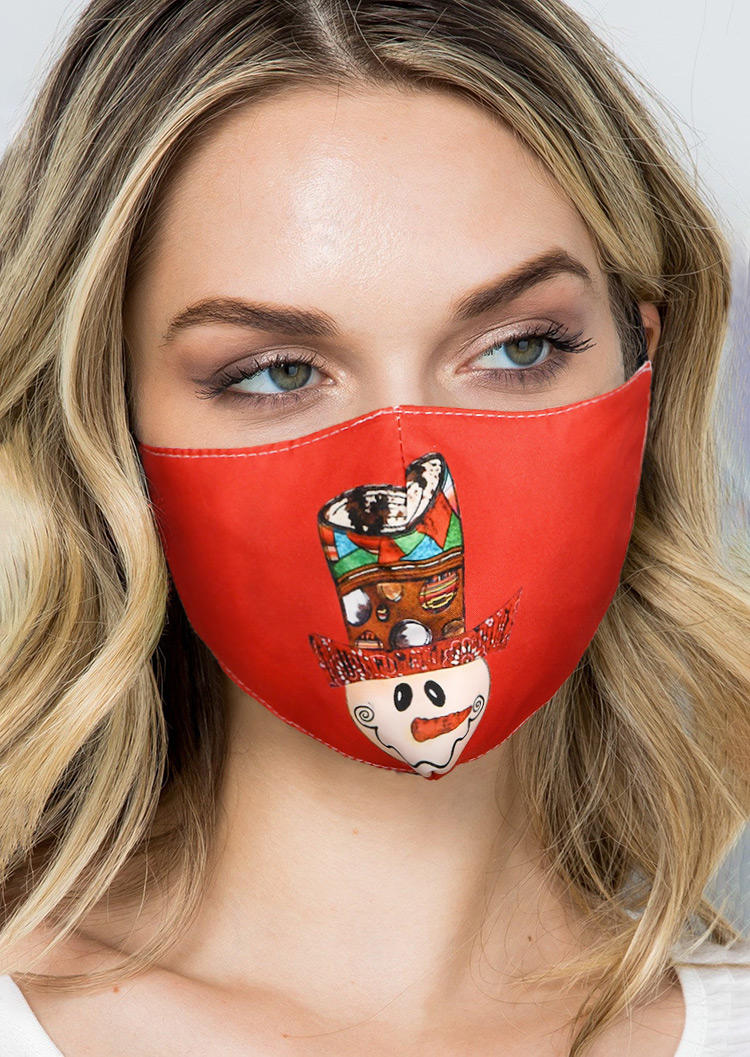 

Masks Christmas Snowman Breathable Mask in Multicolor. Size