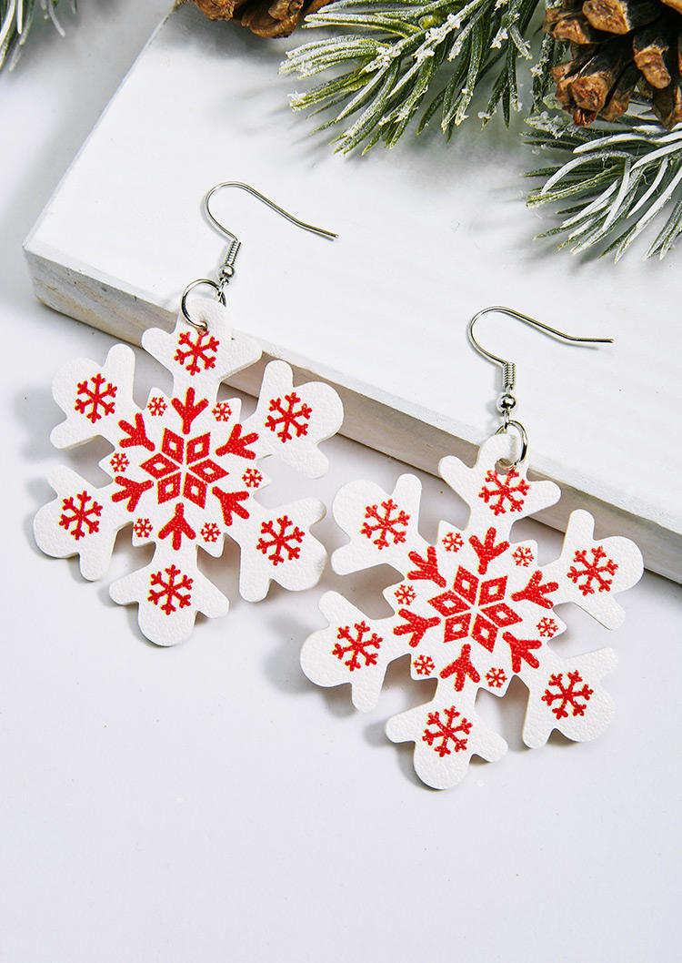 Christmas Snowflake Hook Earrings