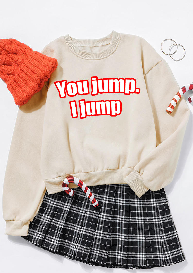 

Sweatshirts You Jump I Jump Pullover Sweatshirt in Apricot. Size: ,M,L,XL
