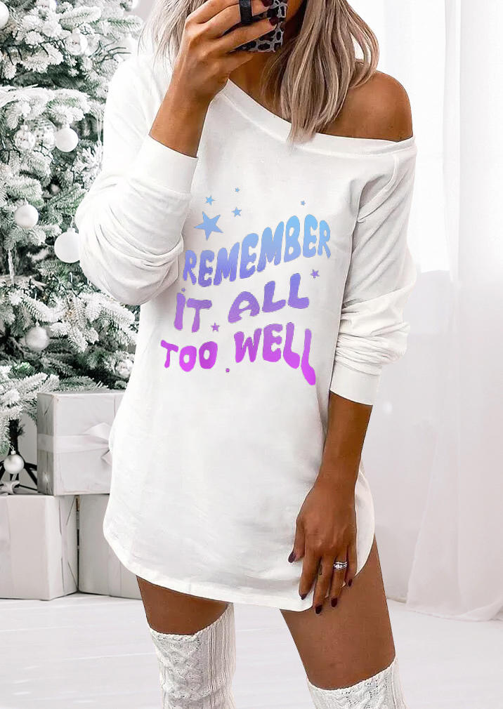 

Mini Dresses All Too Well Long Sleeve Mini Dress in White. Size: ,M,L,XL