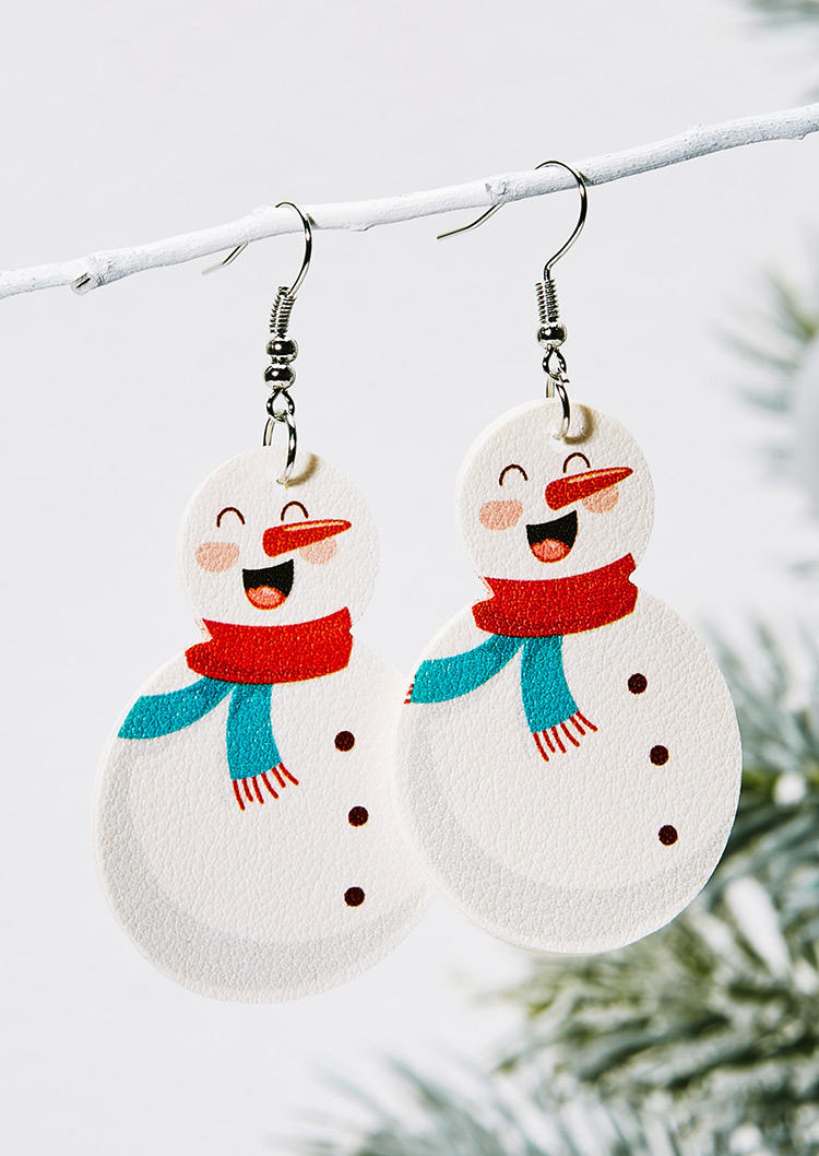 

Earrings Christmas Snowman Plaid Earrings in Pattern1,Pattern2. Size