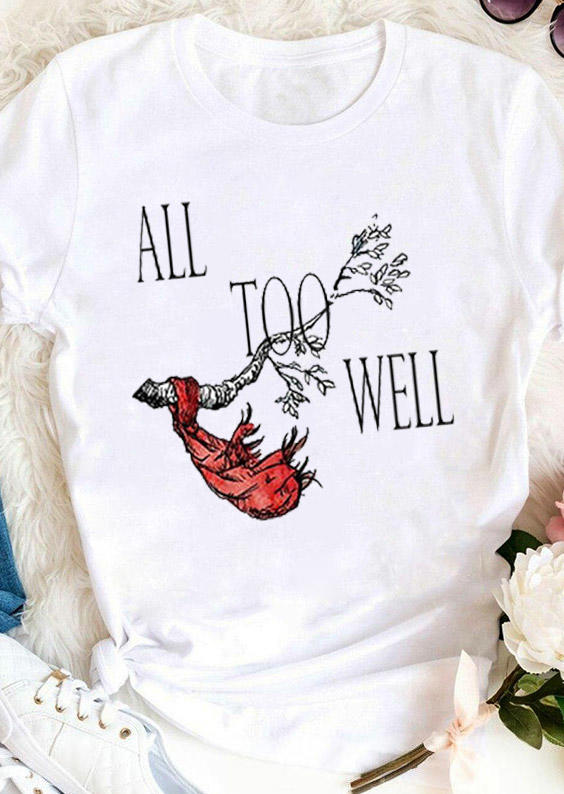 

T-shirts Tees All Too Well O-Neck T-Shirt Tee in White. Size: ,M,L,XL