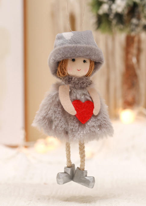 

Valentine's Day Gift Valentine Angel Doll Decoration Ornament in Gray. Size
