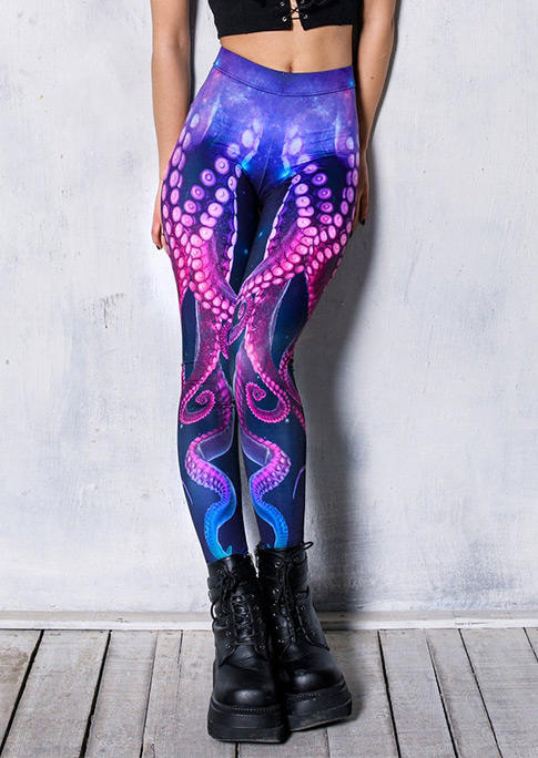 

Activewear Octopus Fitness Sports Activewear Pants in Multicolor. Size: ,M,L,XL