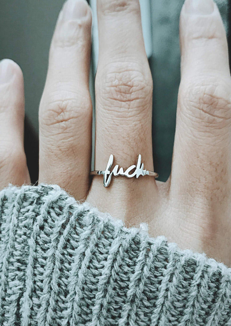 

Rings Letter Open Adjustable Ring in Rose Gold. Size