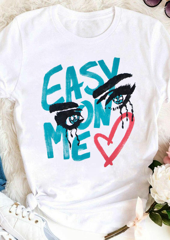 

T-shirts Tees Easy On Me T-Shirt Tee in White. Size: ,M,L,XL