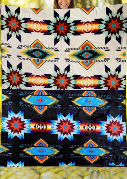 

Blanket Western Aztec Geometric Blanket in Multicolor. Size