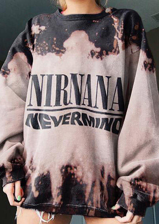 

Sweatshirts Nirvana Never Mind Tie Dye Sweatshirt in Coffee. Size: ,M,L,XL