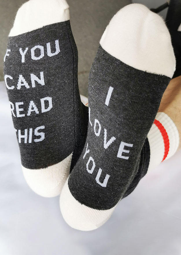 If You Can Read This I Love You Crew Socks