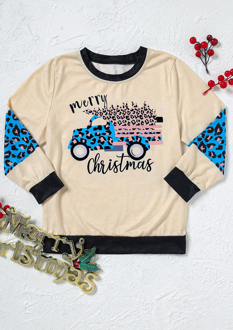 

Matching Outfits Mommy & Me Merry Christmas Leopard Blouse - Kids in kids. Size: ,4T,5T,6T