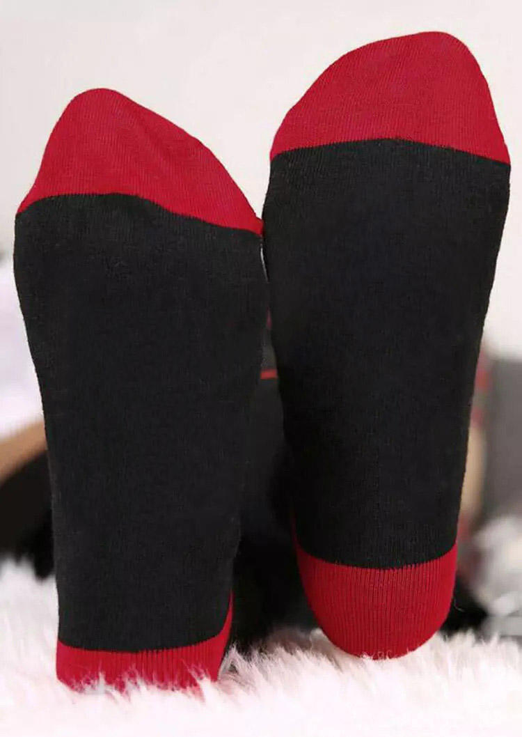 

Crew Socks Color Block Casual Crew Socks in Red. Size