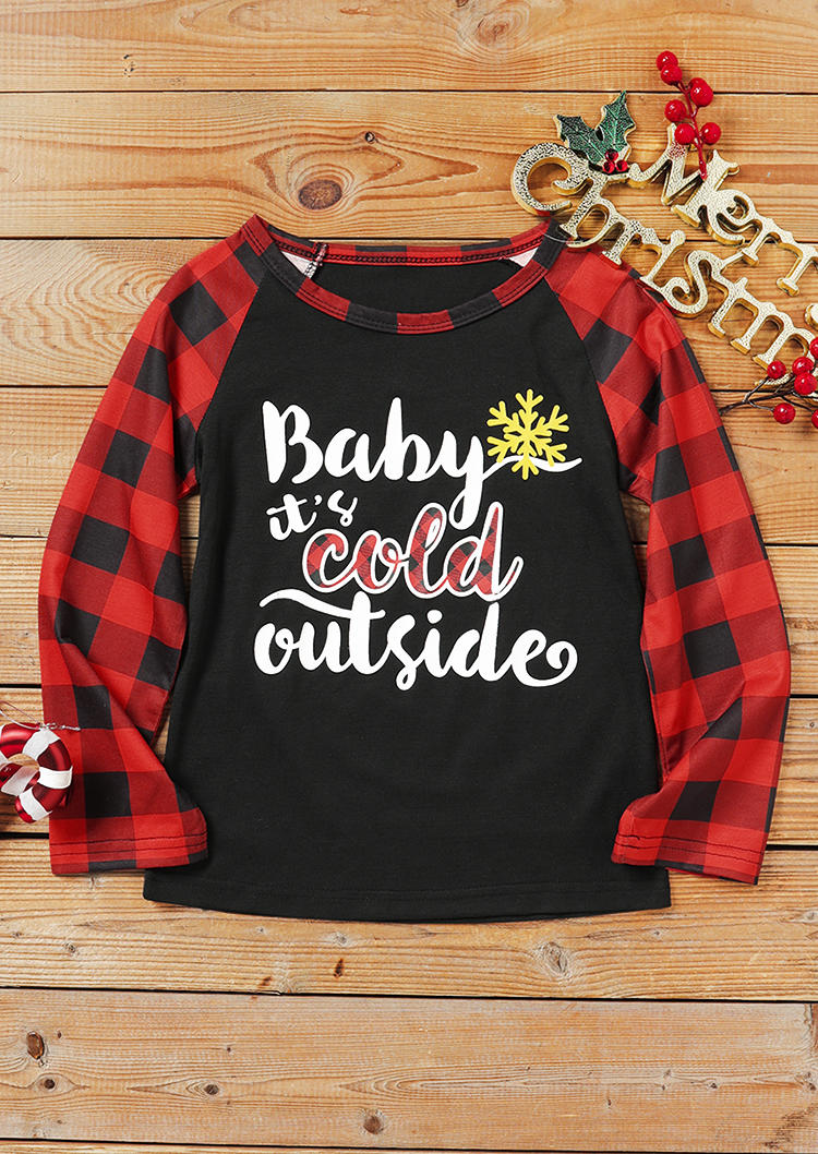 

Matching Outfits Mommy & Me Baby It's Cold Outside Blouse - Kids in kids. Size: ,4T,5T,6T