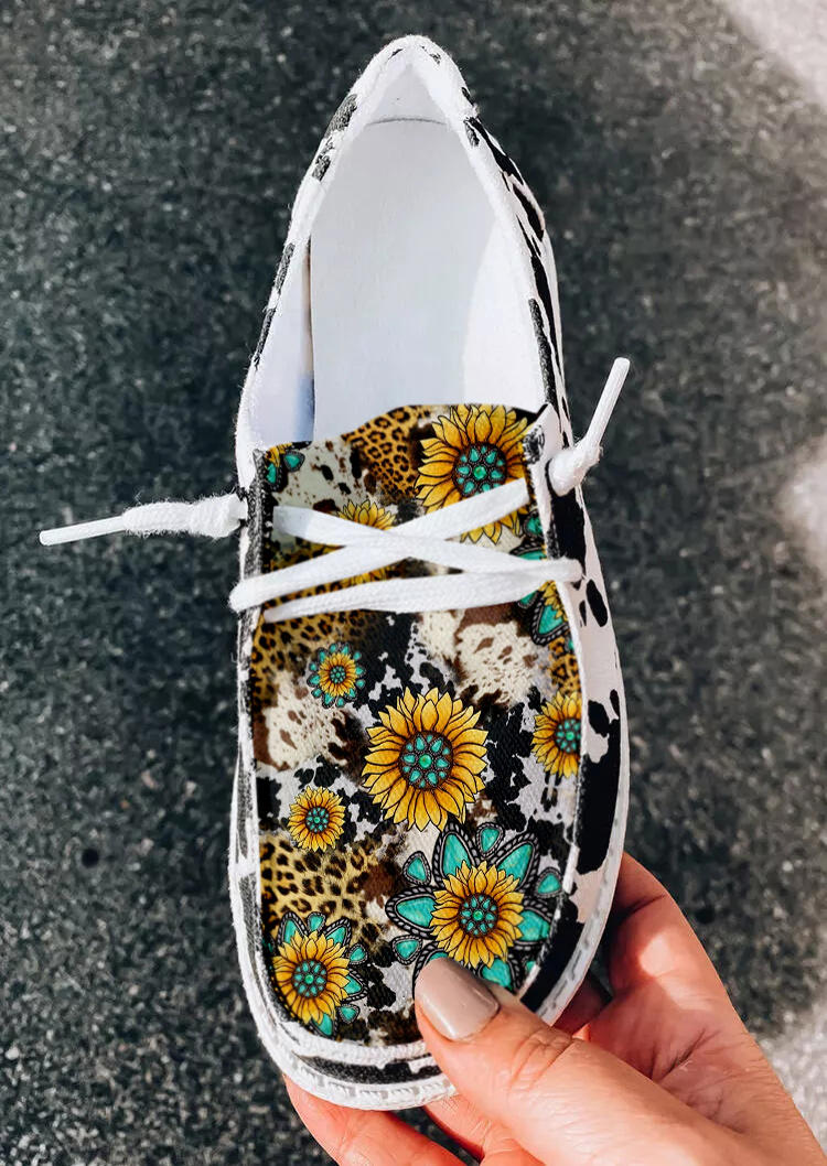

Sneakers Leopard Sunflower Cow Sneakers in White. Size