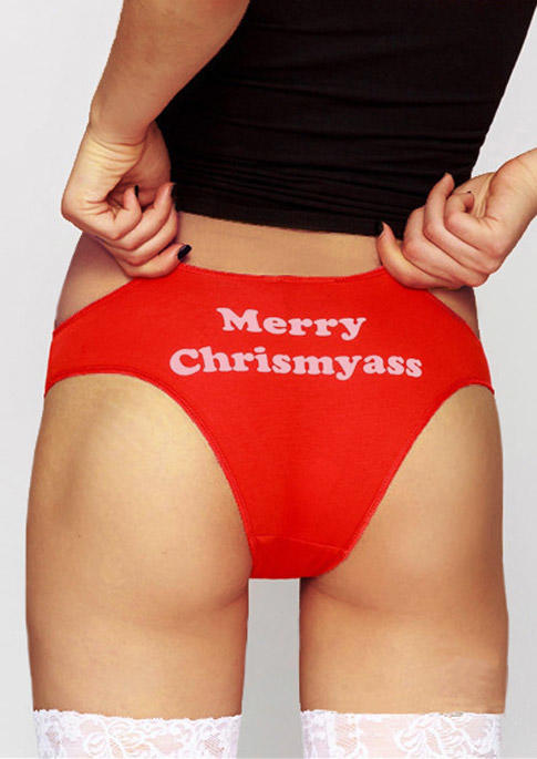 

Lingerie Merry Chrismyass Panites in Red. Size: ,M,L,XL