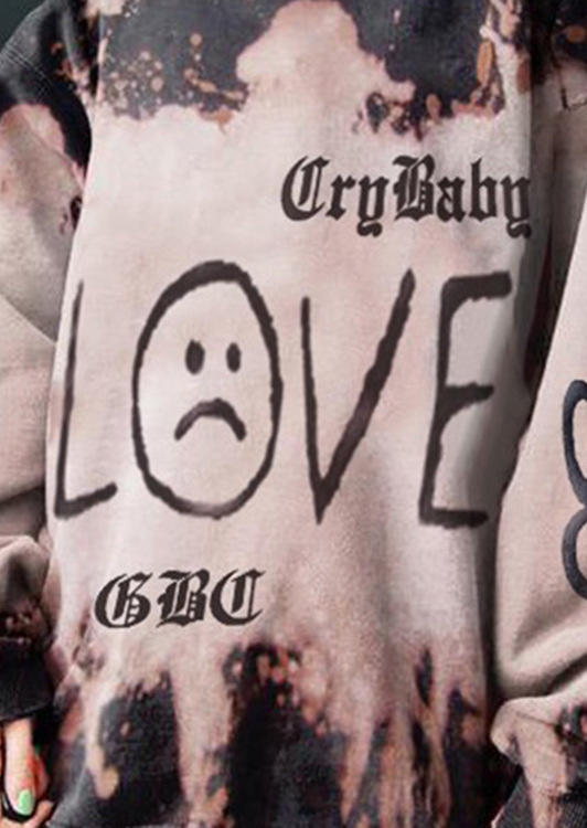 

Sweatshirts Love Goth Girl Cry Baby Tie Dye Sweatshirt in Coffee. Size