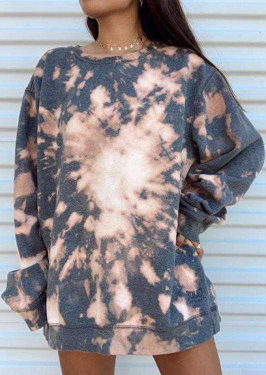 

Sweatshirts Tie Dye Long Sleeve Sweatshirt in Gray. Size: ,M,L,XL