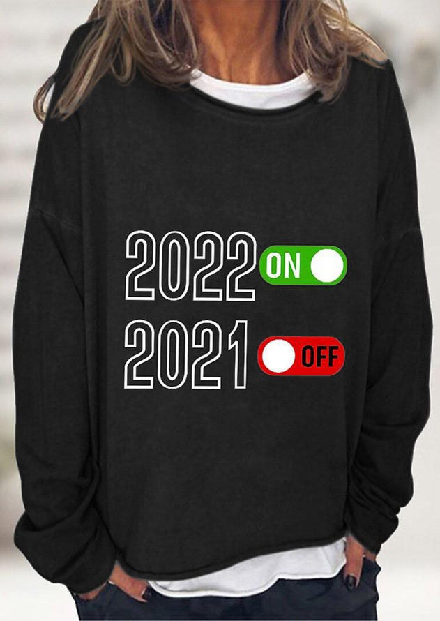 

Sweatshirts 2022 On 2021 Off Long Sleeve Sweatshirt in Black. Size: ,M,L,XL