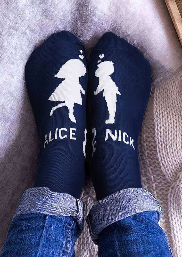 

Crew Socks Valentine Alice Nick Crew Socks in Blue,Red. Size