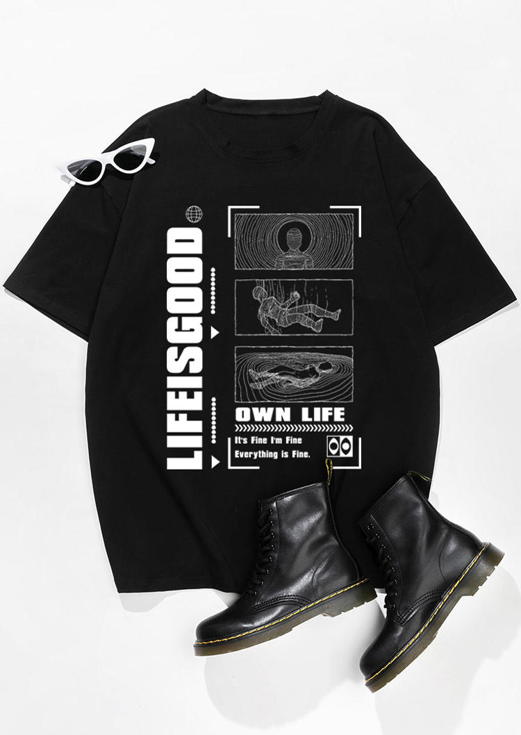 

T-shirts Tees Life Is Good Oversized T-Shirt Tee in Black. Size: ,M,L,XL