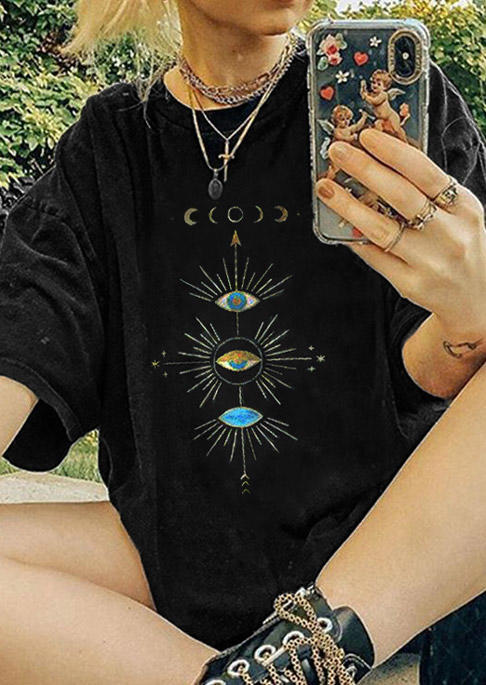 

T-shirts Tees Moon Eye Oversized T-Shirt Tee in Black. Size: ,M,L,XL