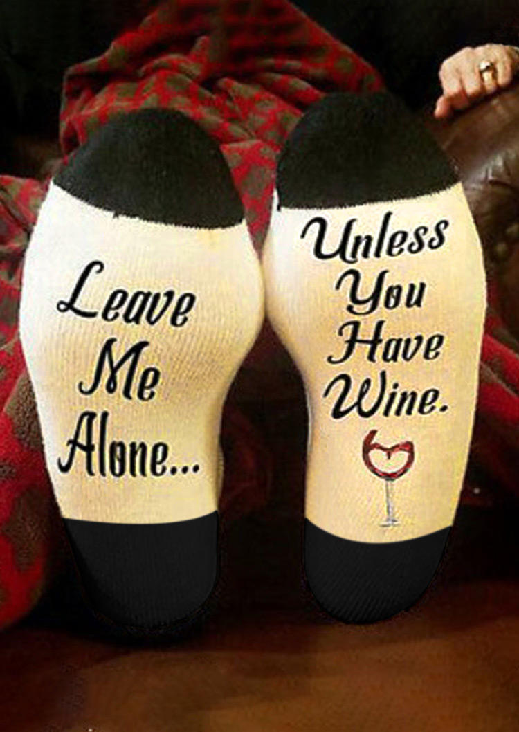 

Crew Socks Leave Me Alone Unless You Have Wine Crew Socks in Light Yellow. Size
