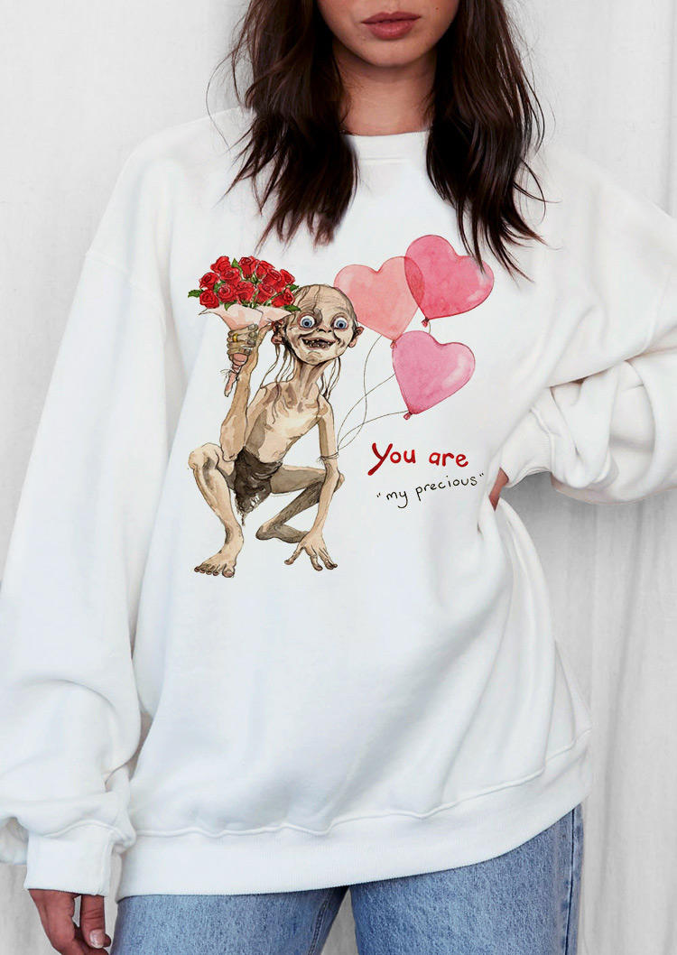 

Sweatshirts Valentine You Are My Precious Sweatshirt in White. Size: ,M,L,XL
