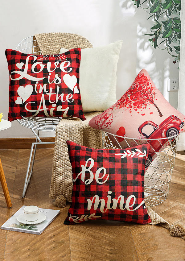 

Pillowcase Valentine Plaid Truck Pillowcase without Pillow in Pattern1,Pattern2,Pattern3. Size