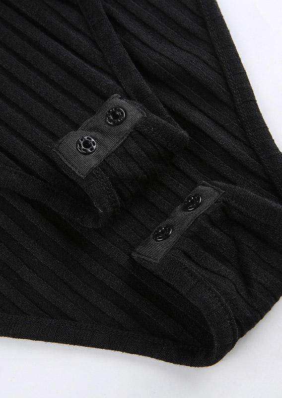 

Bodysuits Turtleneck Long Sleeve Bodysuit in Black. Size: ,M,L
